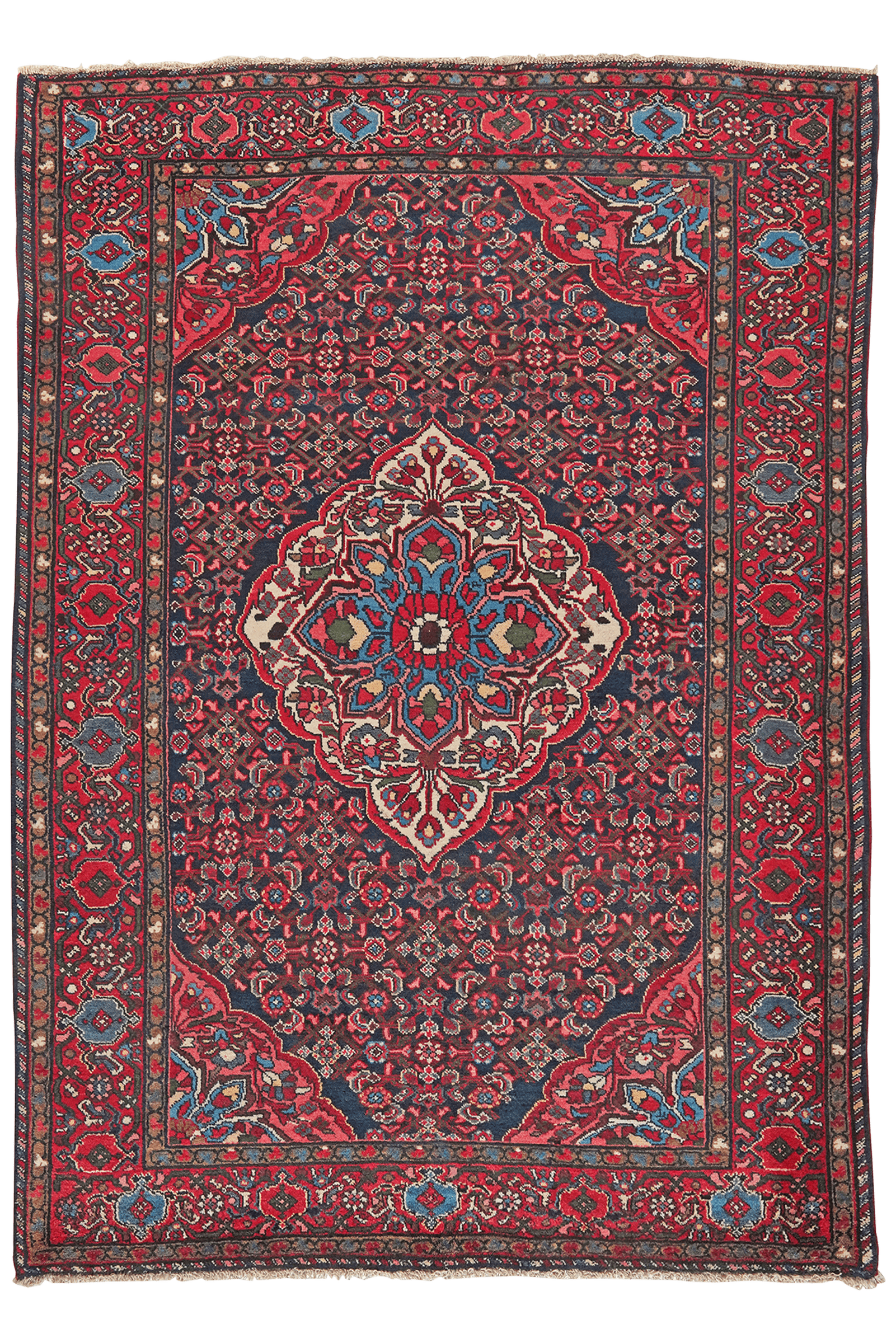 Koutabad — Hand-knotted, 147x207 cm, Blue, 100% Virgin Wool | Main view