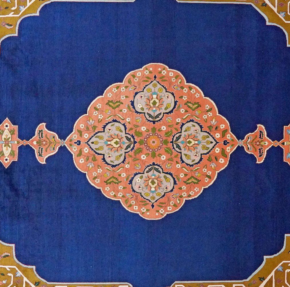 Tabriz Old — Hand-knotted, 249x344 cm, Blue, 100% Virgin Wool | View 4