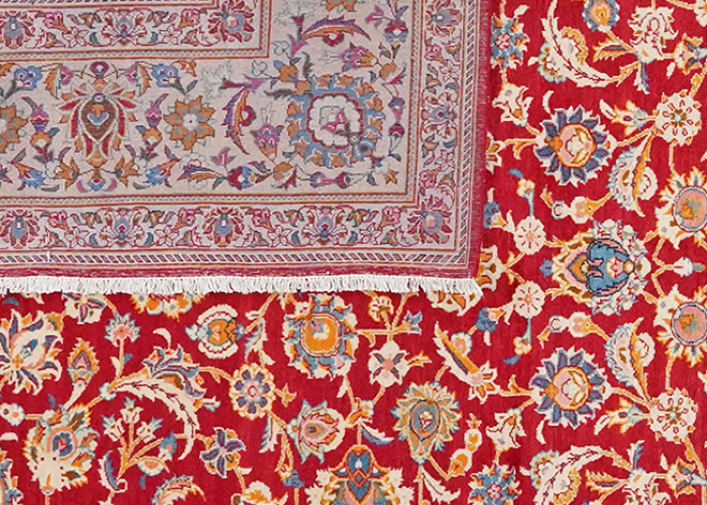 Kashan — Hand-knotted, 229x326 cm, Red, 100% Virgin Wool | View 6