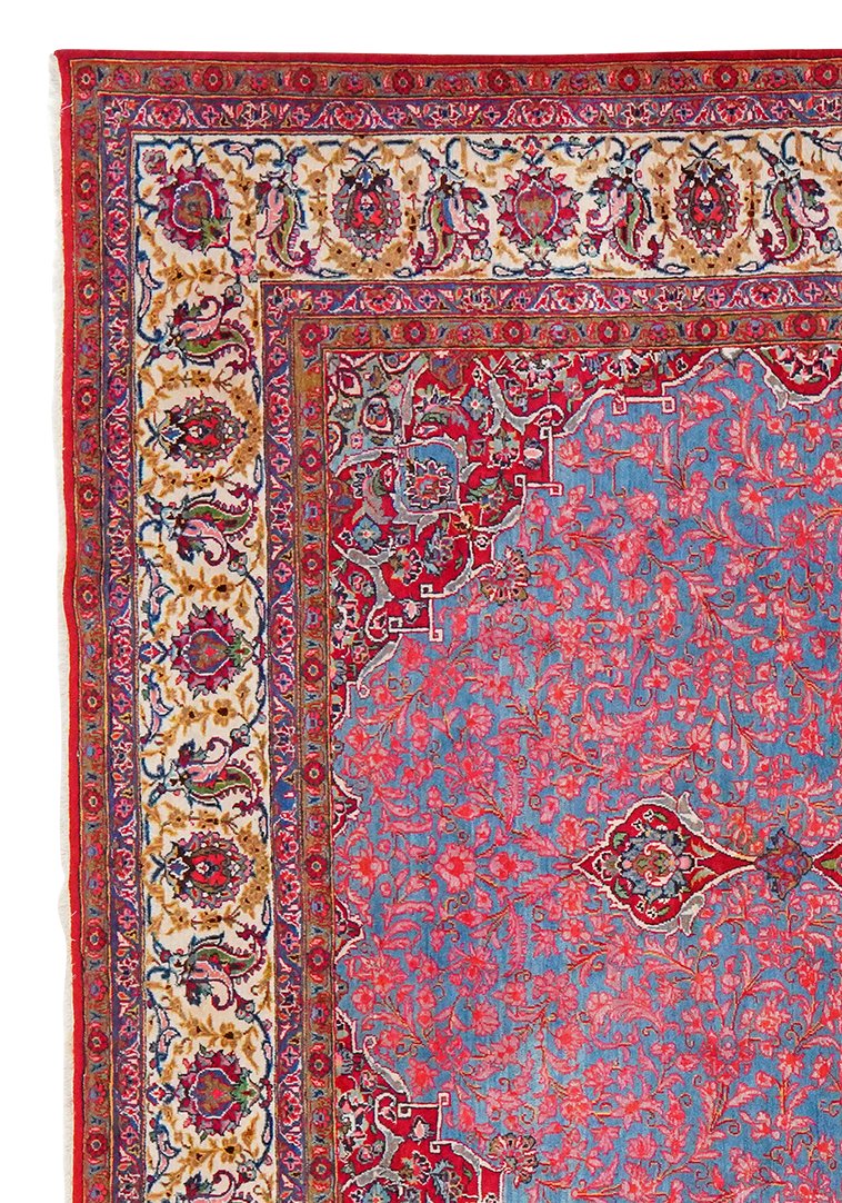 Kashan — Hand-knotted, 237x326 cm, Blue, 100% Virgin Wool | View 3