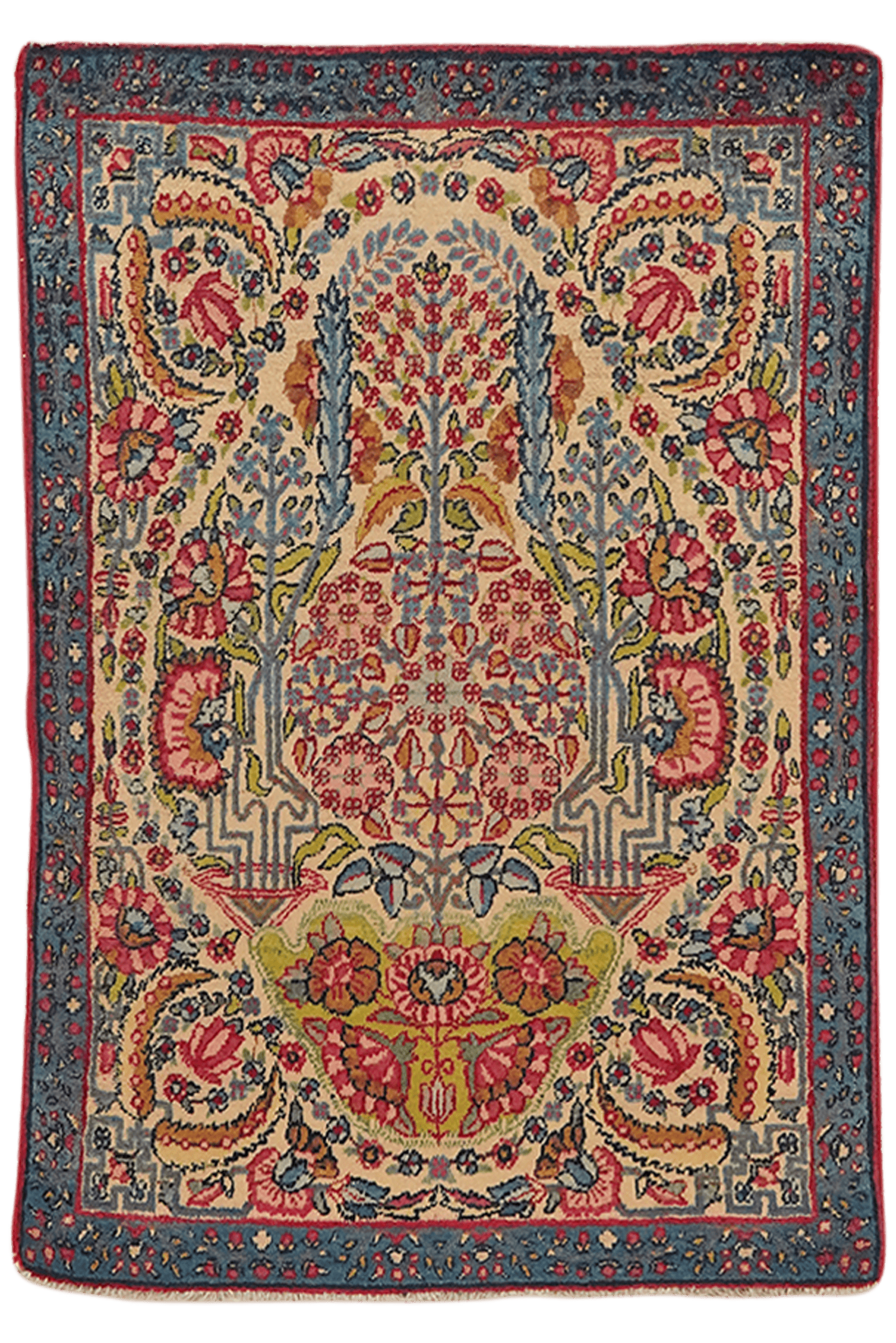 Ravar — Hand-knotted, 60x85 cm, Beige, 100% Virgin Wool | Main view