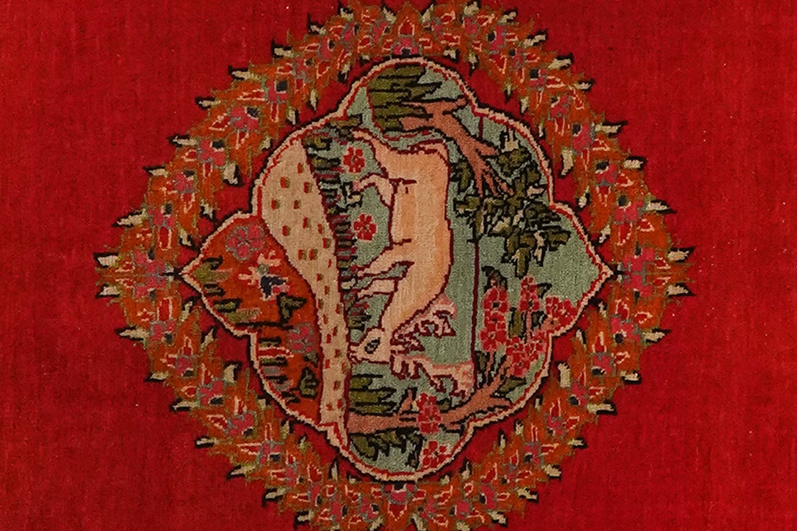 Bidjar — Hand-knotted, 70x86 cm, Red, 100% Virgin Wool | View 4