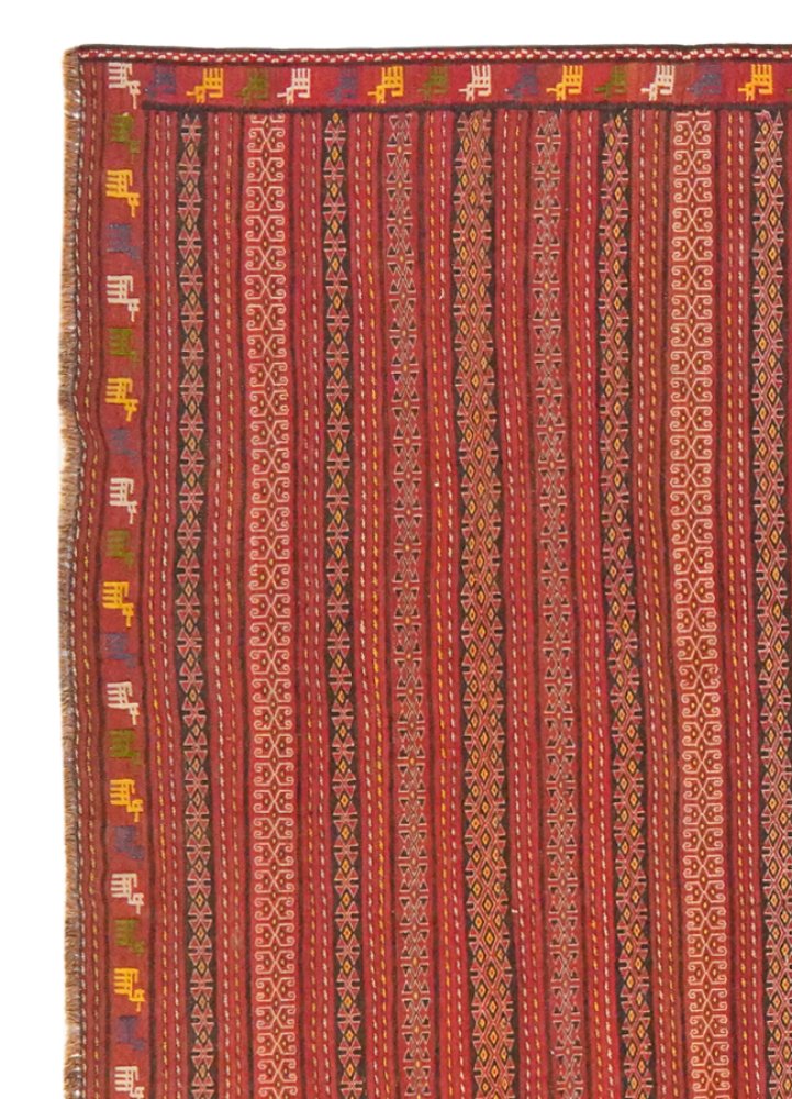 Kelim Kordi — Handmade, 159x325 cm, Red, 100% Virgin Wool | View 3