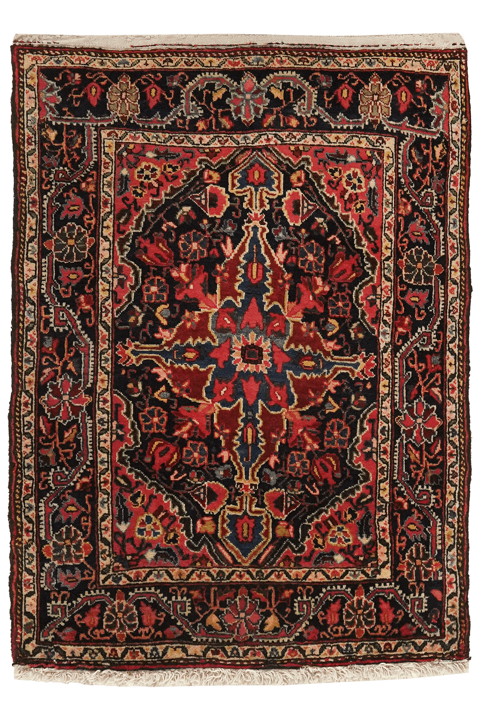 Djozan — Hand-knotted, 56x83 cm, Blue, 100% Virgin Wool | Main view