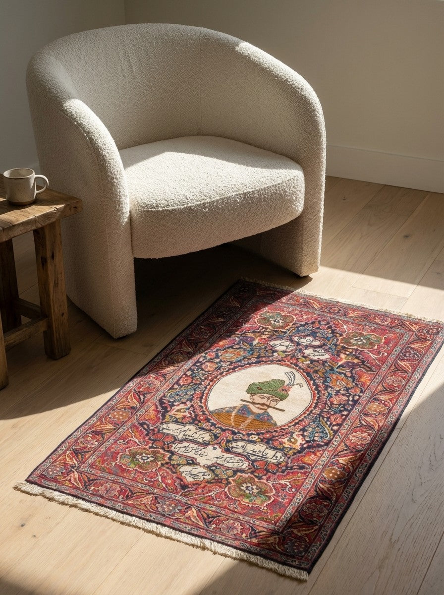 Tabriz Antique — Hand-knotted, 83x134 cm, Multicolor, 100% Virgin Wool | Detail view