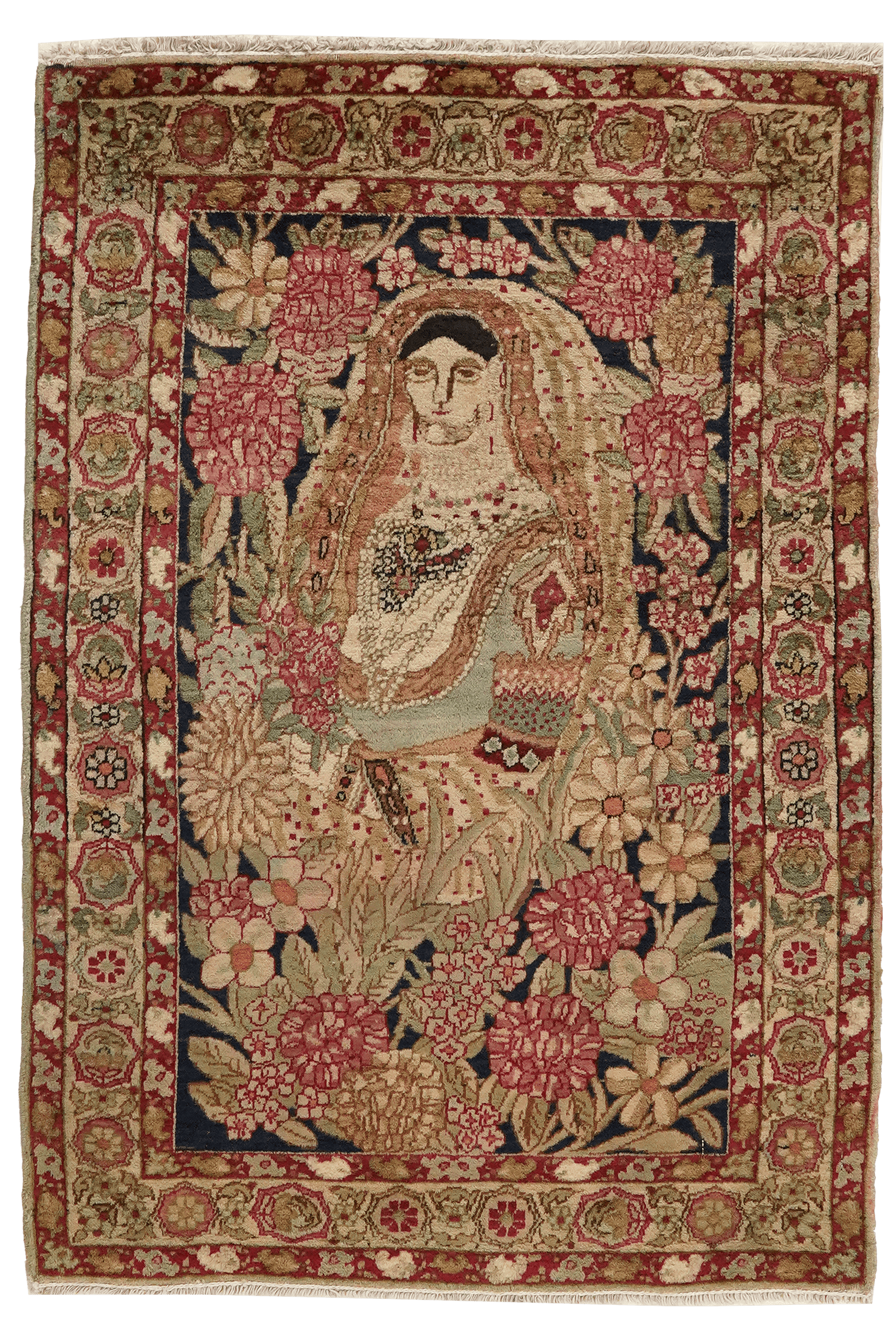 Ravar — Hand-knotted, 62x90 cm, Blue, 100% Virgin Wool | Main view