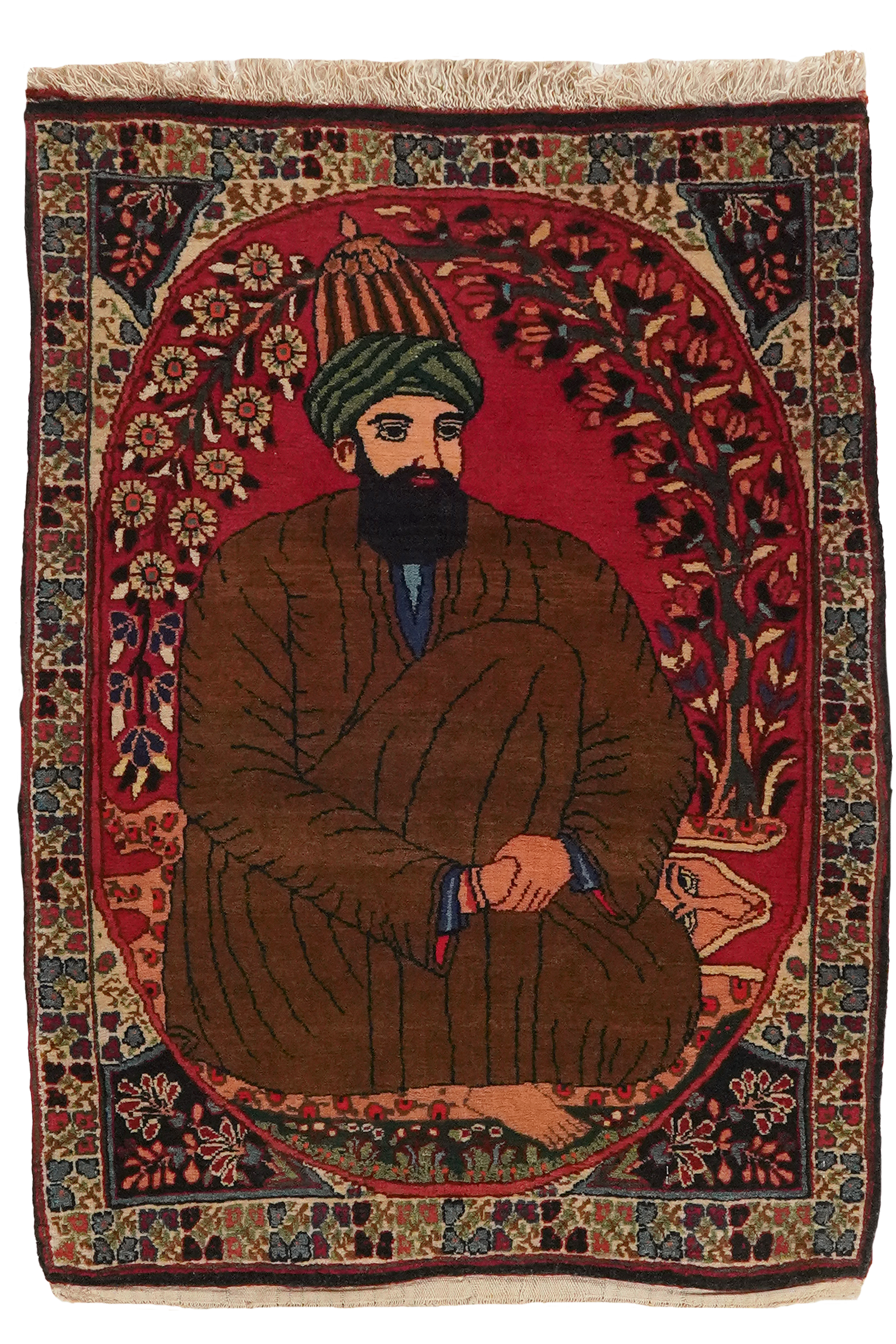 Bidjar — Handgefertigt, 76x55 cm, Beige, 100% Virgin Wool | Main view