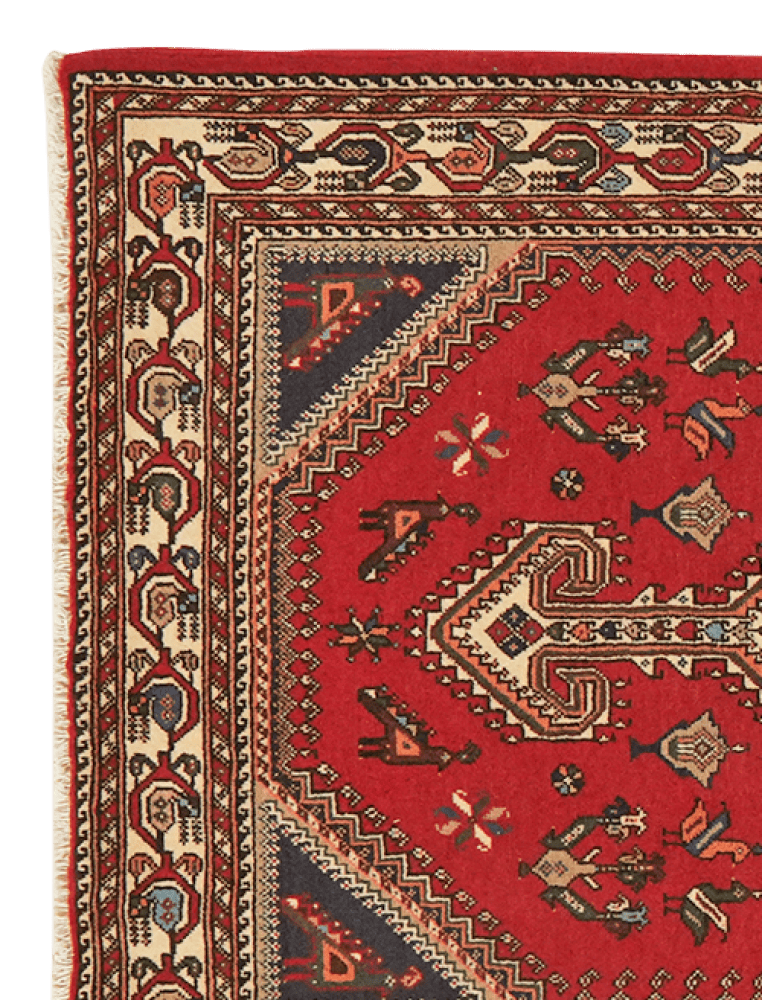 Nasrabad — Hand-knotted, 82x198 cm, Red, 100% Virgin Wool | View 3