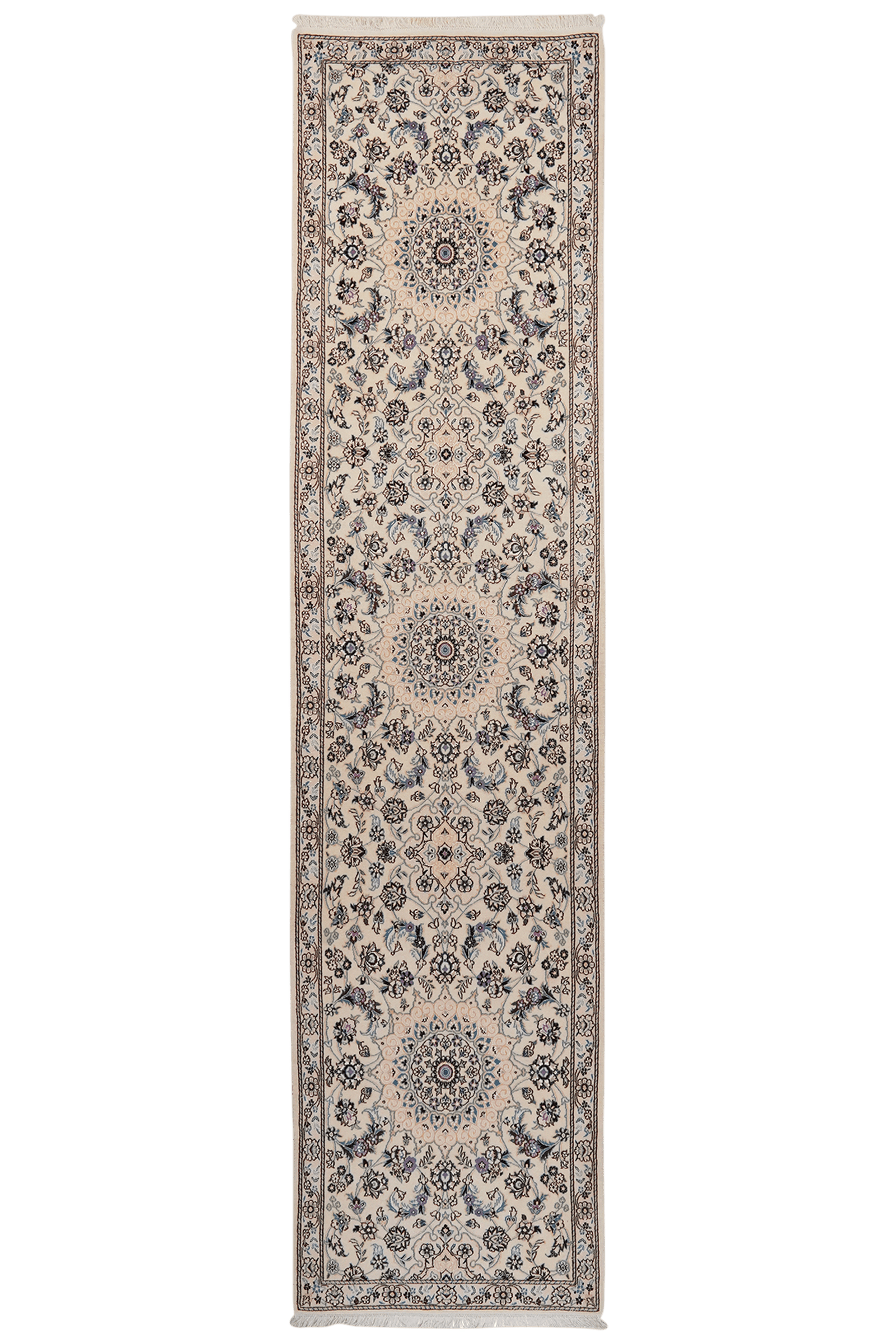 Nain 9La — Hand-knotted, 84x345 cm, Beige, 100% Virgin Wool | Main view
