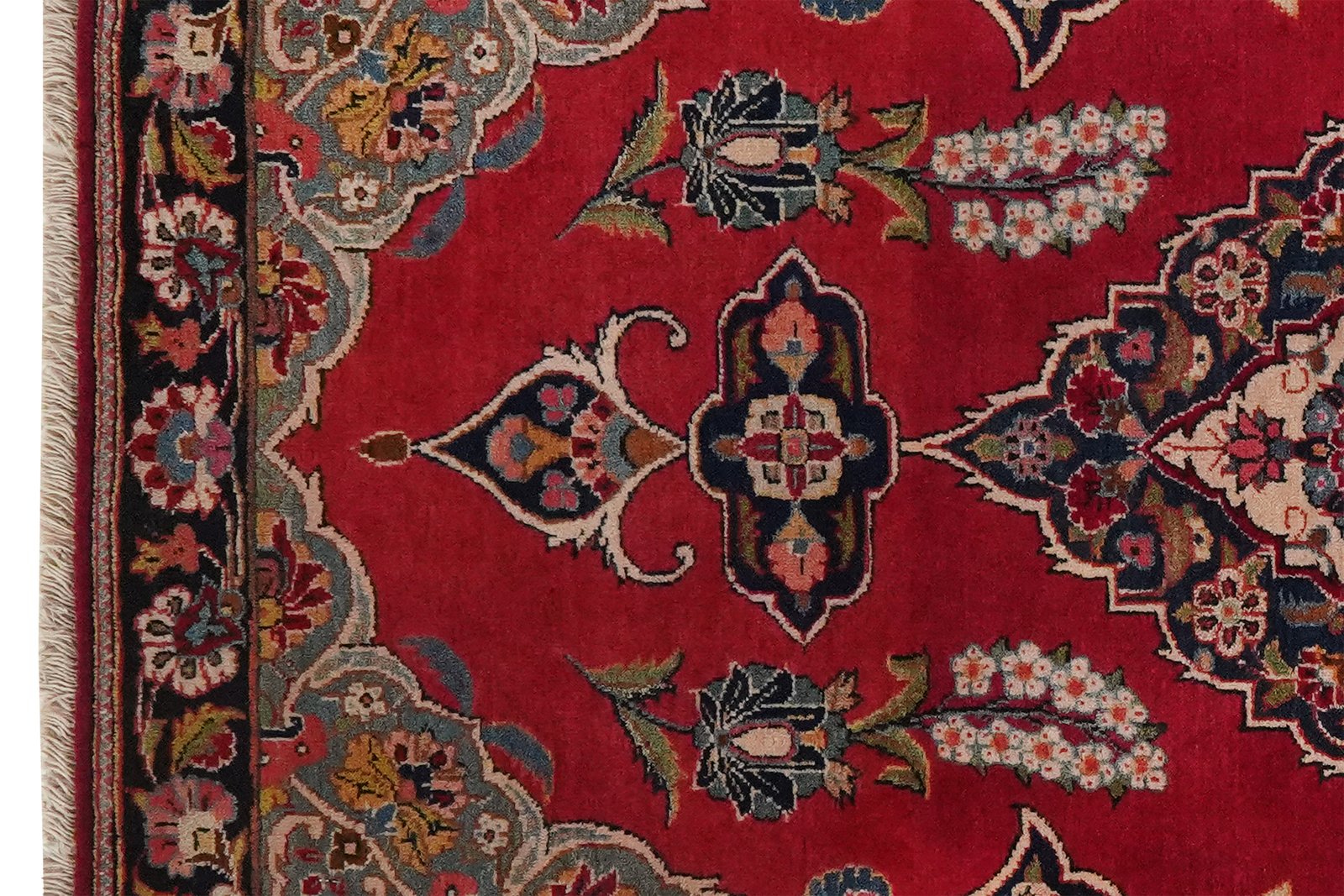 Kashan — Hand-knotted, 66x127 cm, Red, 100% Virgin Wool | View 3
