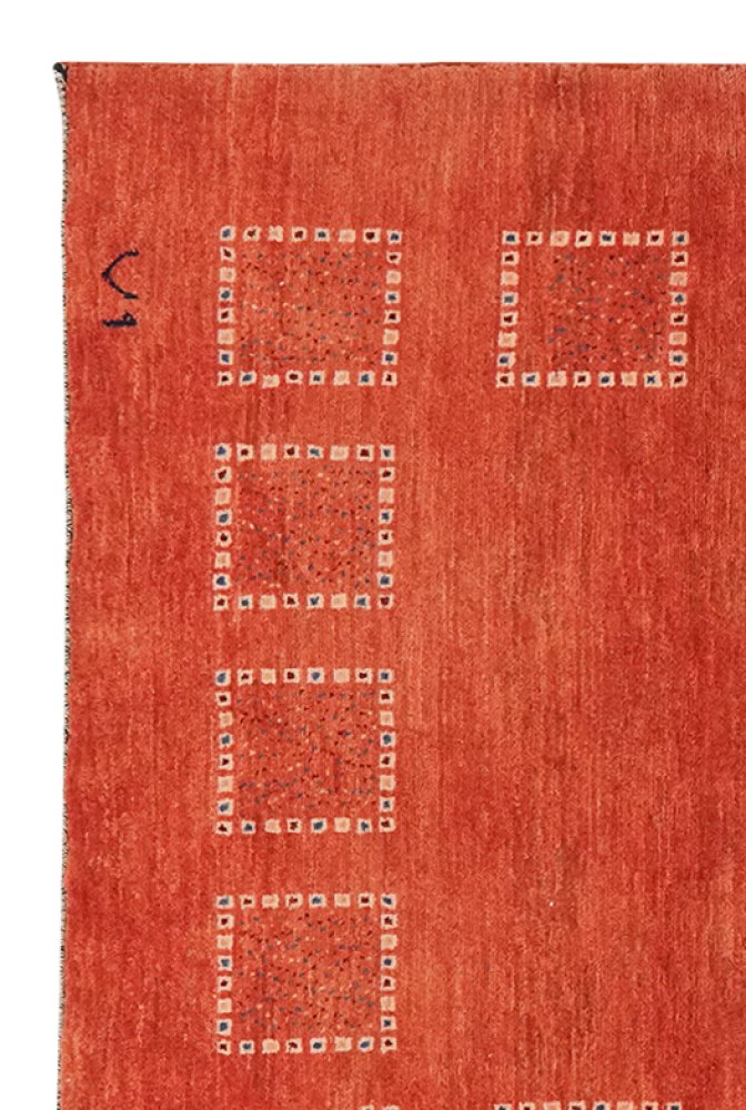 Rizbaf — Hand-knotted, 118x196 cm, Red, 100% Virgin Wool | View 3