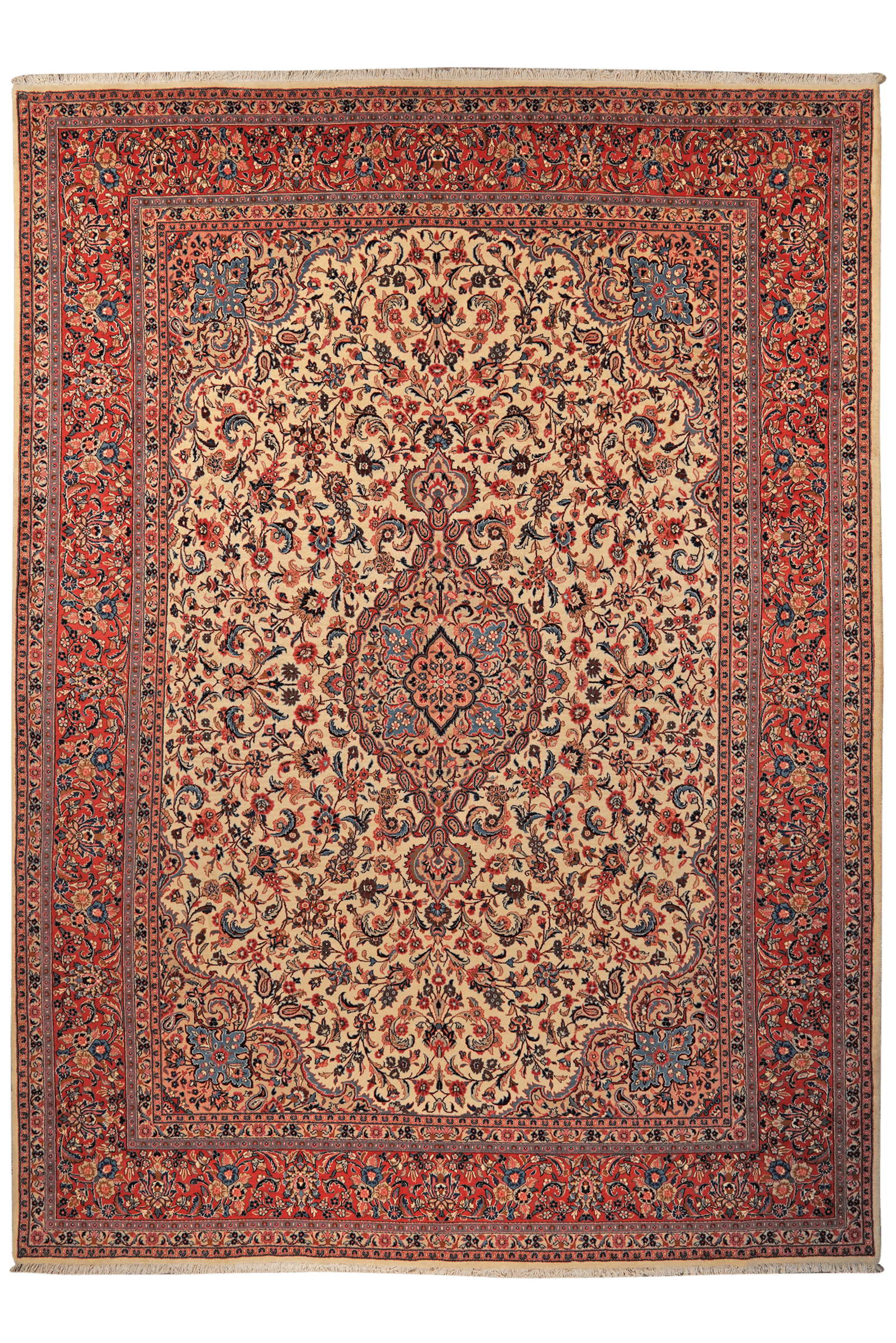 Sarough — Hand-knotted, 298x406 cm, Beige, 100% Virgin Wool | Main view