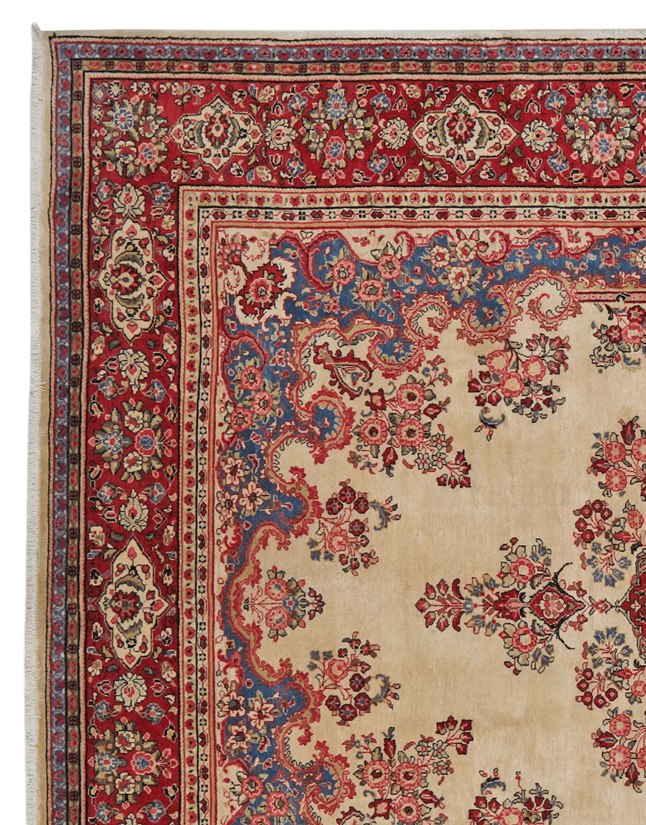 Sarough — Hand-knotted, 257x353 cm, Beige, 100% Virgin Wool | View 3