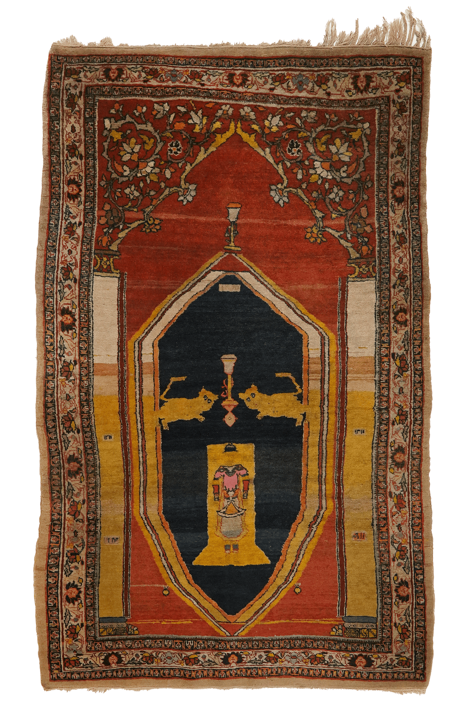 Tabriz Antique — Hand-knotted, 80x135 cm, Red, 100% Virgin Wool | Main view