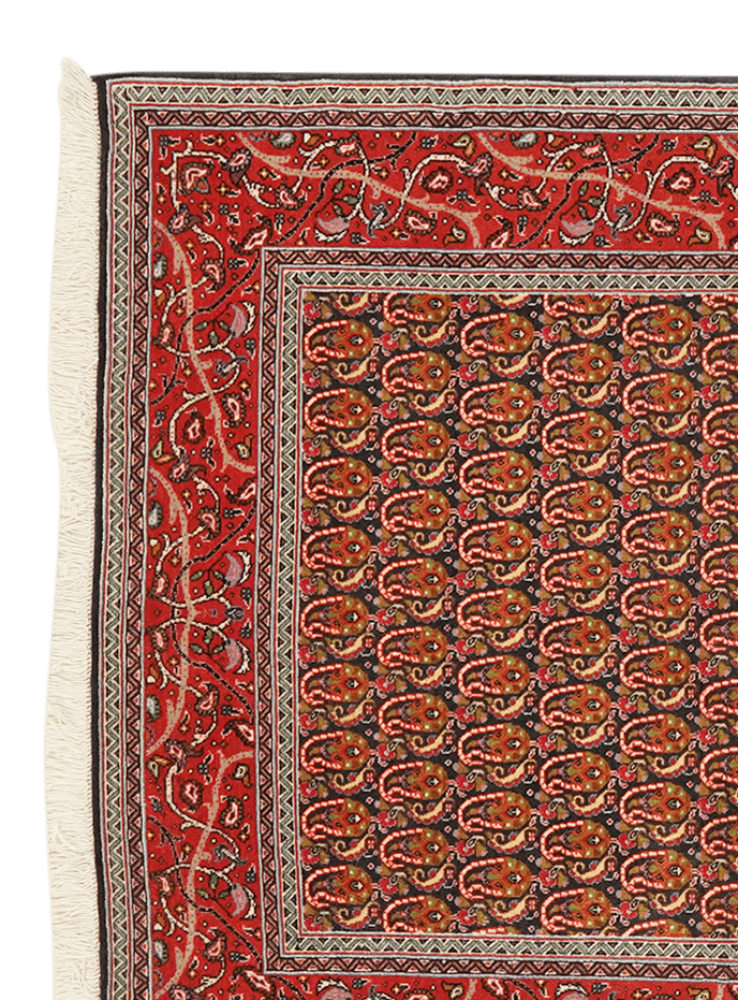 Tabriz 50 Raj — Hand-knotted, 103x147 cm, Blue, 100% Virgin Wool | View 3