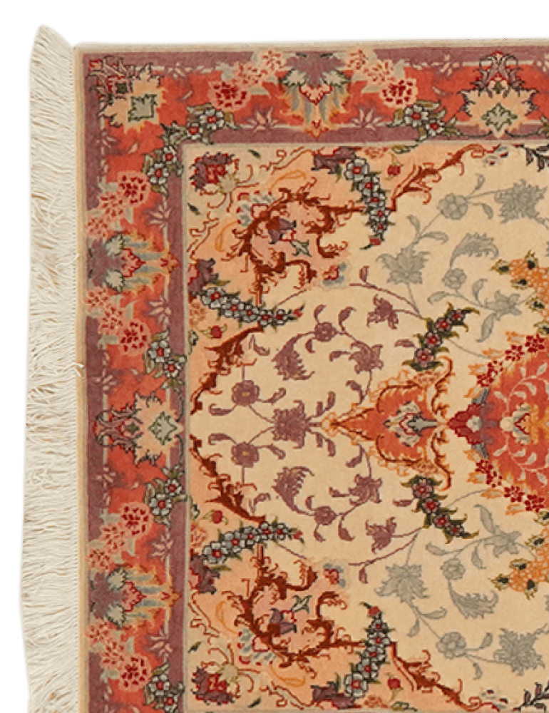 Tabriz 50 Raj — Hand-knotted, 86x294 cm, Beige, 100% Virgin Wool | View 3