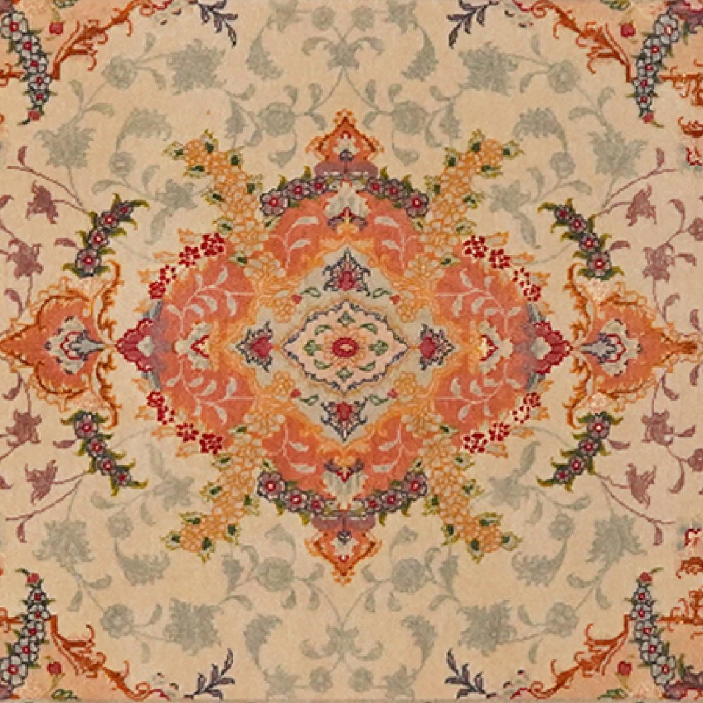 Tabriz 50 Raj — Hand-knotted, 86x294 cm, Beige, 100% Virgin Wool | View 4
