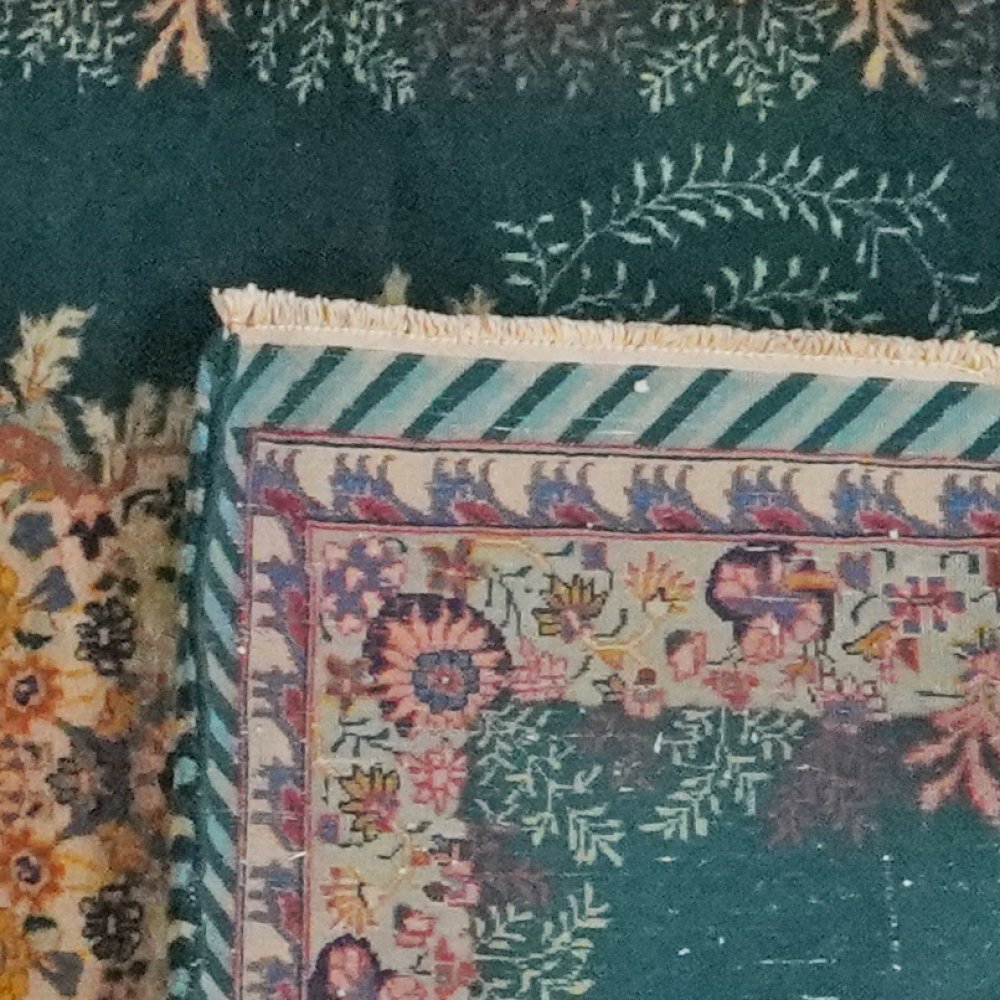 Tabriz Old — Hand-knotted, 98x580 cm, Green, 100% Virgin Wool | View 6
