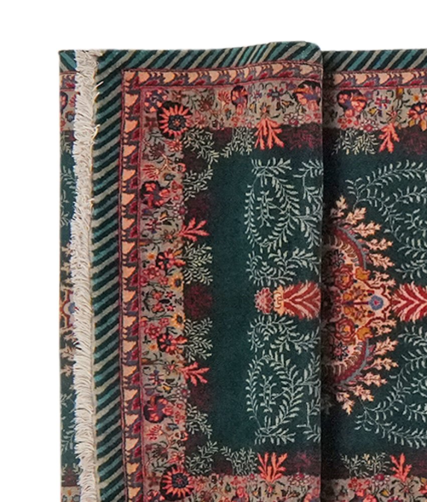 Tabriz Old — Hand-knotted, 94x461 cm, Green, 100% Virgin Wool | View 3