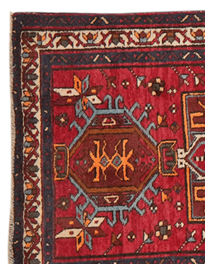 Lambaran — Hand-knotted, 97x390 cm, Red, 100% Virgin Wool | View 3