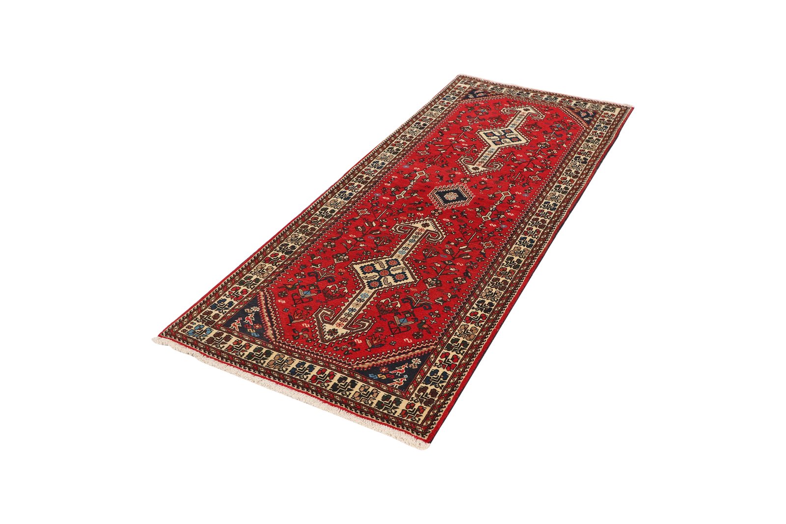 Nasrabad — Hand-knotted, 81x195 cm, Red, 100% Virgin Wool | View 5