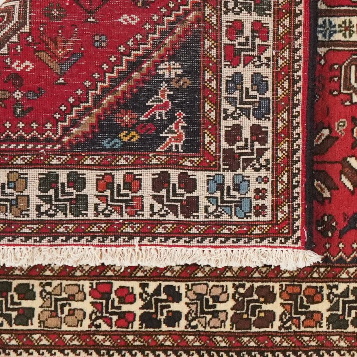 Nasrabad — Hand-knotted, 81x195 cm, Red, 100% Virgin Wool | View 6