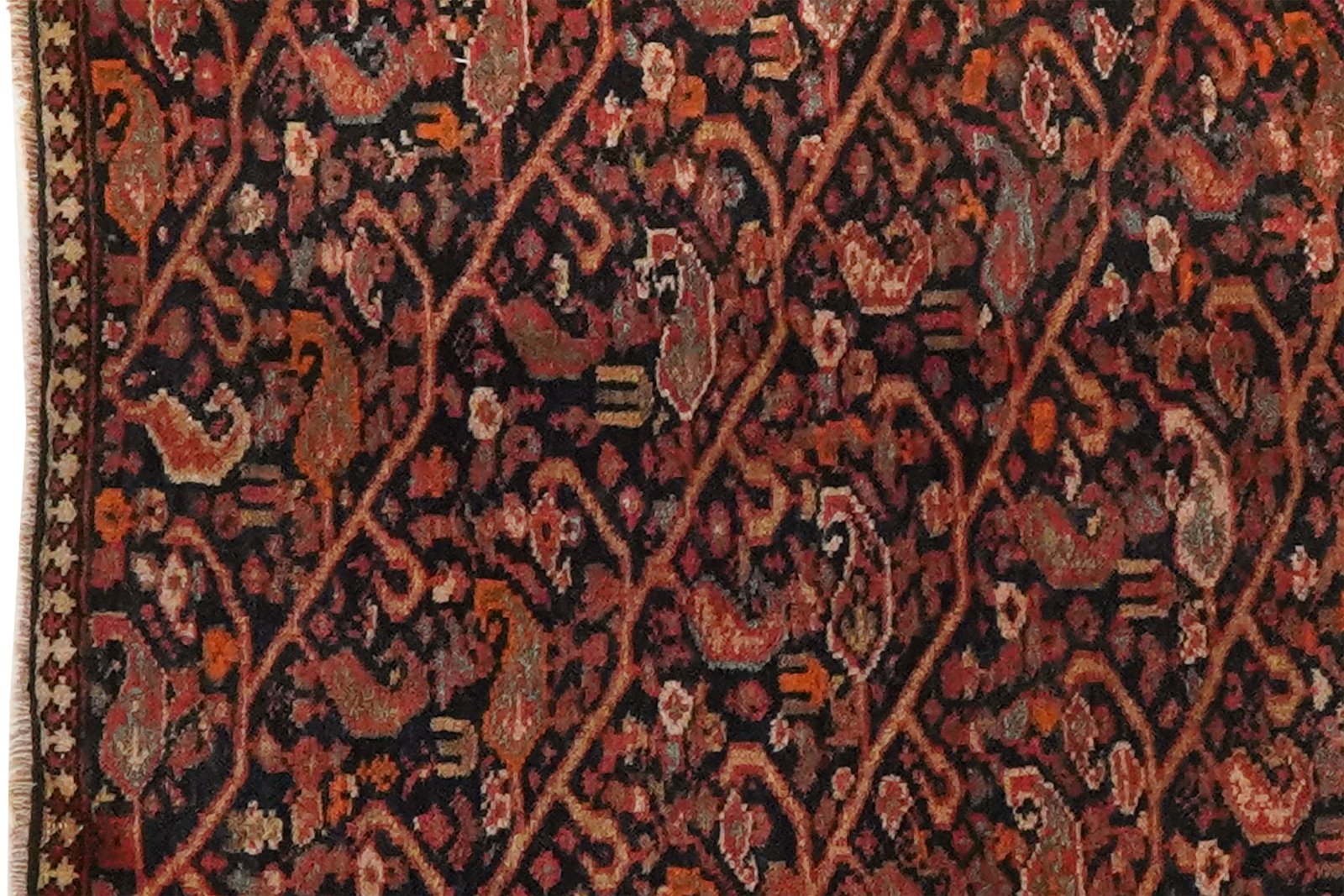 Malayer — Hand-knotted, 44x50 cm, Blue, 100% Virgin Wool | View 3