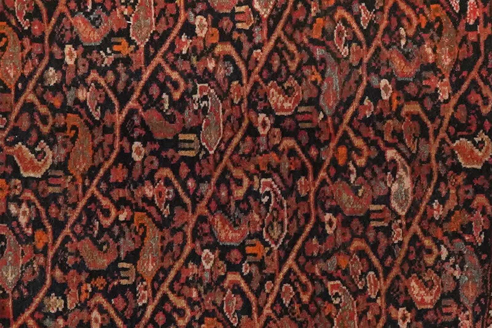 Malayer — Hand-knotted, 44x50 cm, Blue, 100% Virgin Wool | View 4