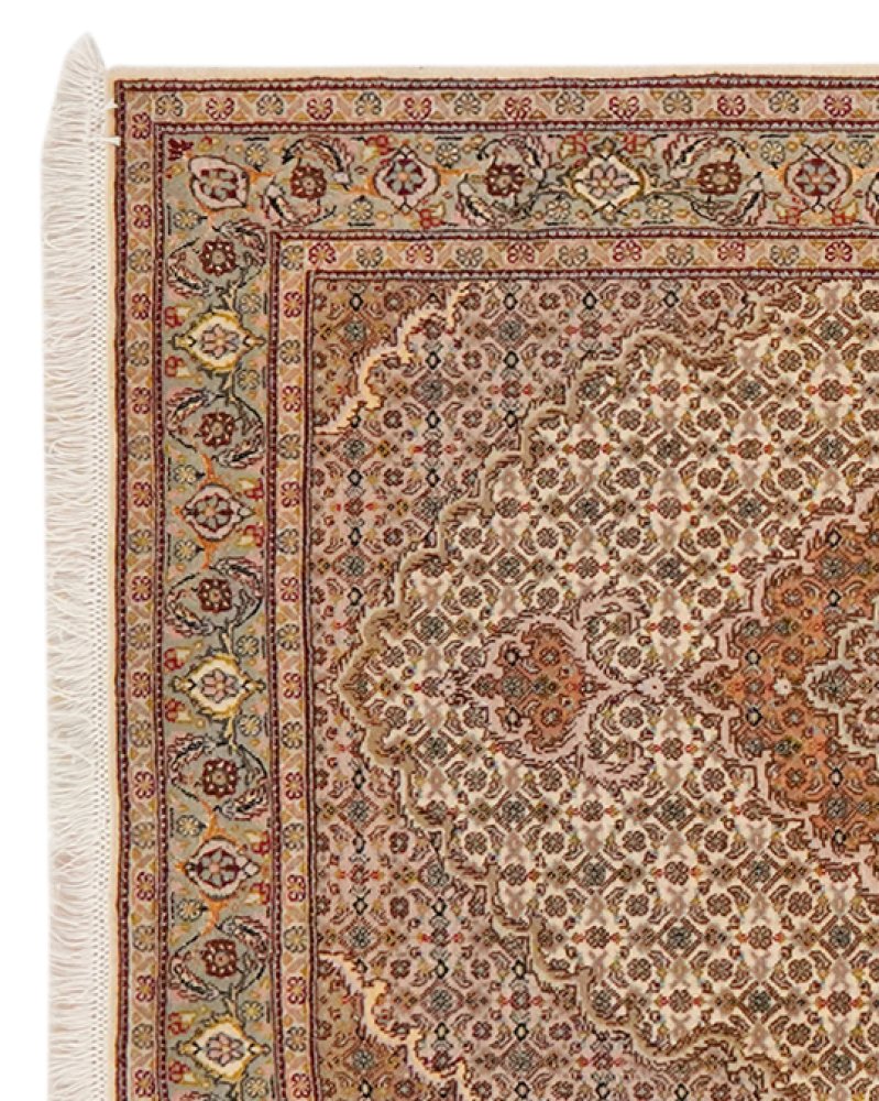 Tabriz 50 Raj — Hand-knotted, 82x202 cm, Brown, 100% Virgin Wool | View 3