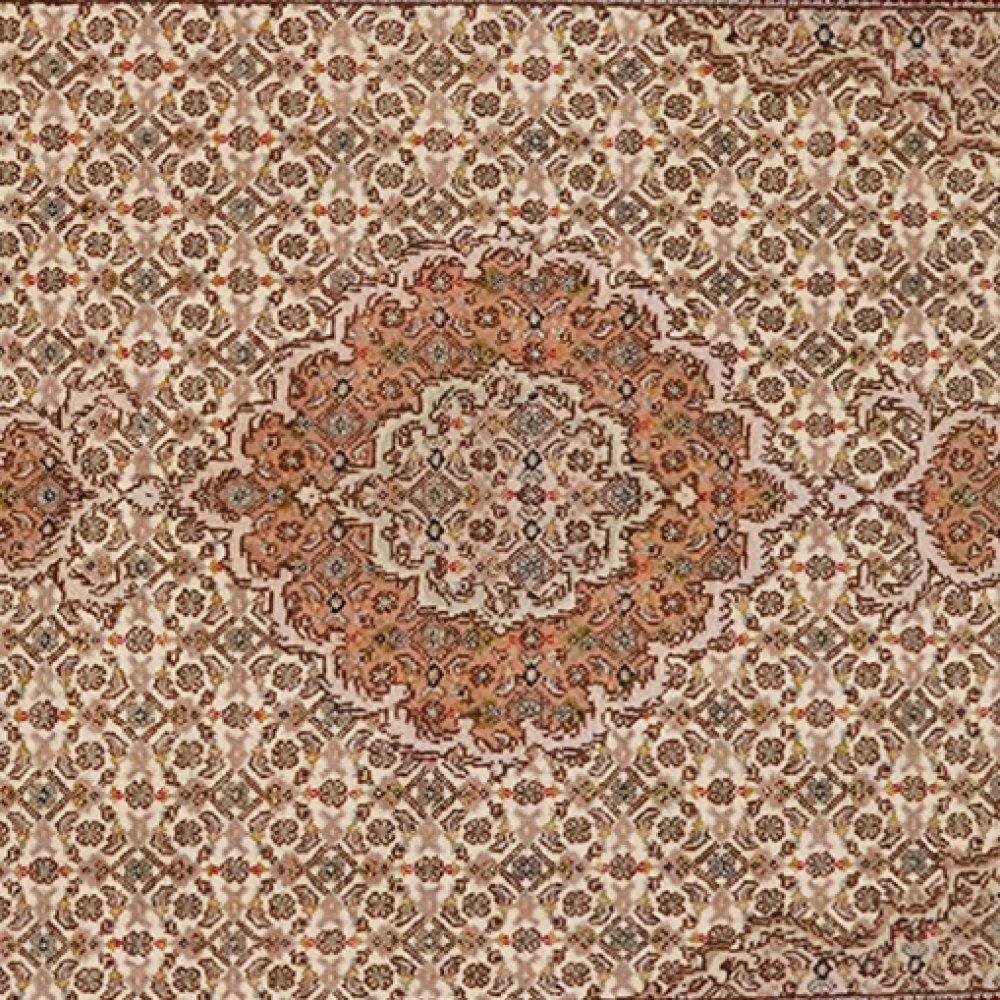 Tabriz 50 Raj — Hand-knotted, 82x202 cm, Brown, 100% Virgin Wool | View 4