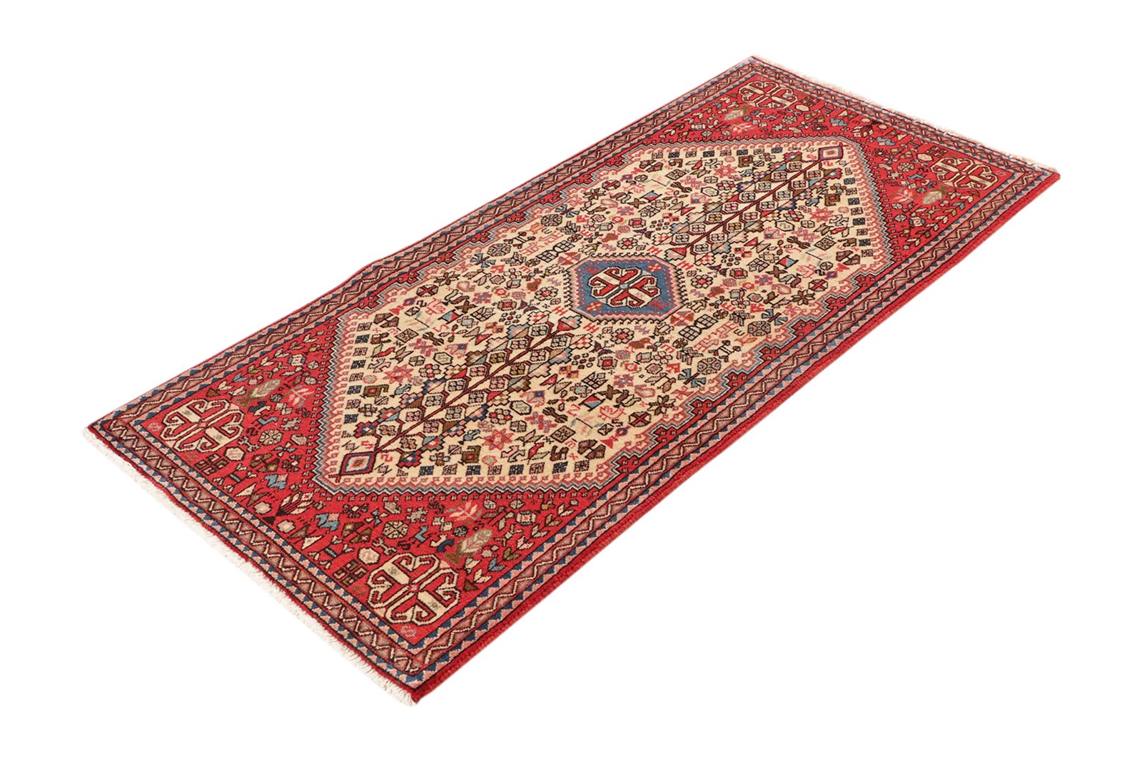 Abadeh — Hand-knotted, 68x151 cm, Beige, 100% Virgin Wool | View 5