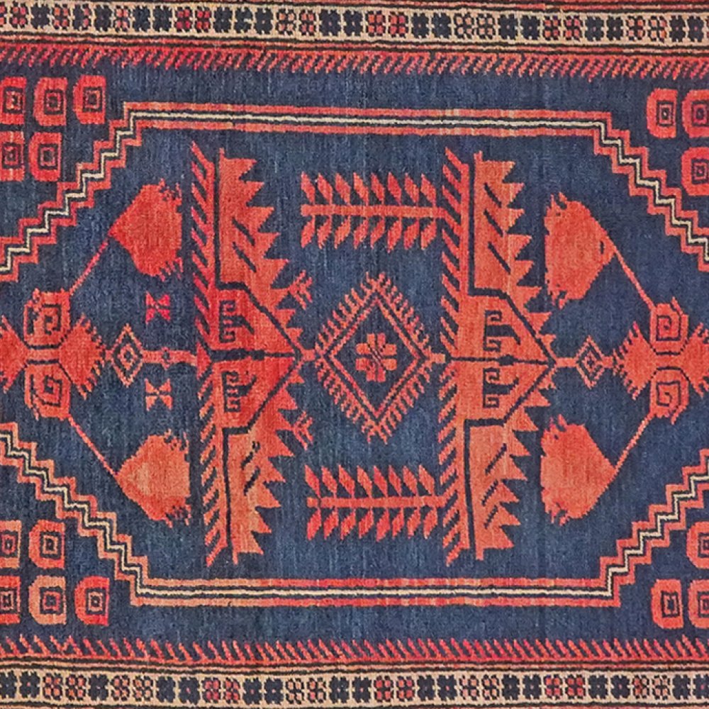 Yagdjibedir — Hand-knotted, 102x168 cm, Blue, 100% Virgin Wool | View 4