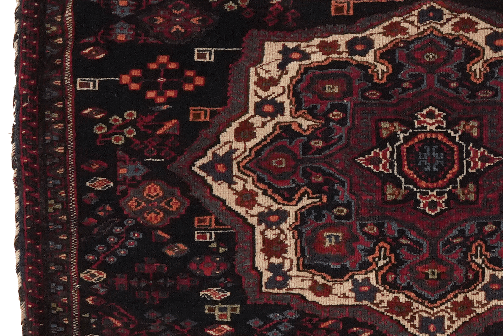 Afshar — Hand-knotted, 80x85 cm, Blue, 100% Virgin Wool | View 3