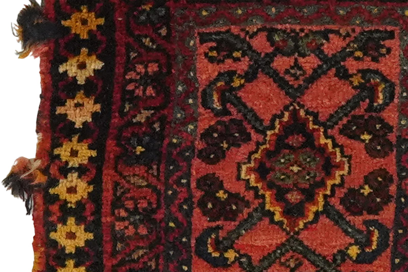 Bidjar — Handgefertigt, 33x31 cm, Bunt, 100% Virgin Wool | Detail view