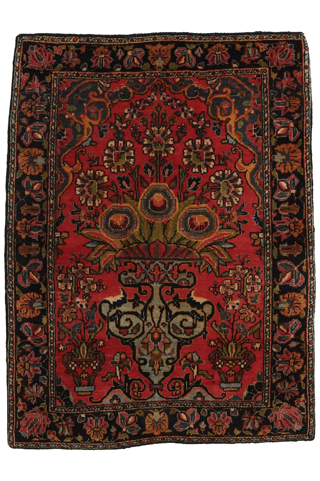 Bidjar — Hand-knotted, 64x81 cm, Red, 100% Virgin Wool | Main view