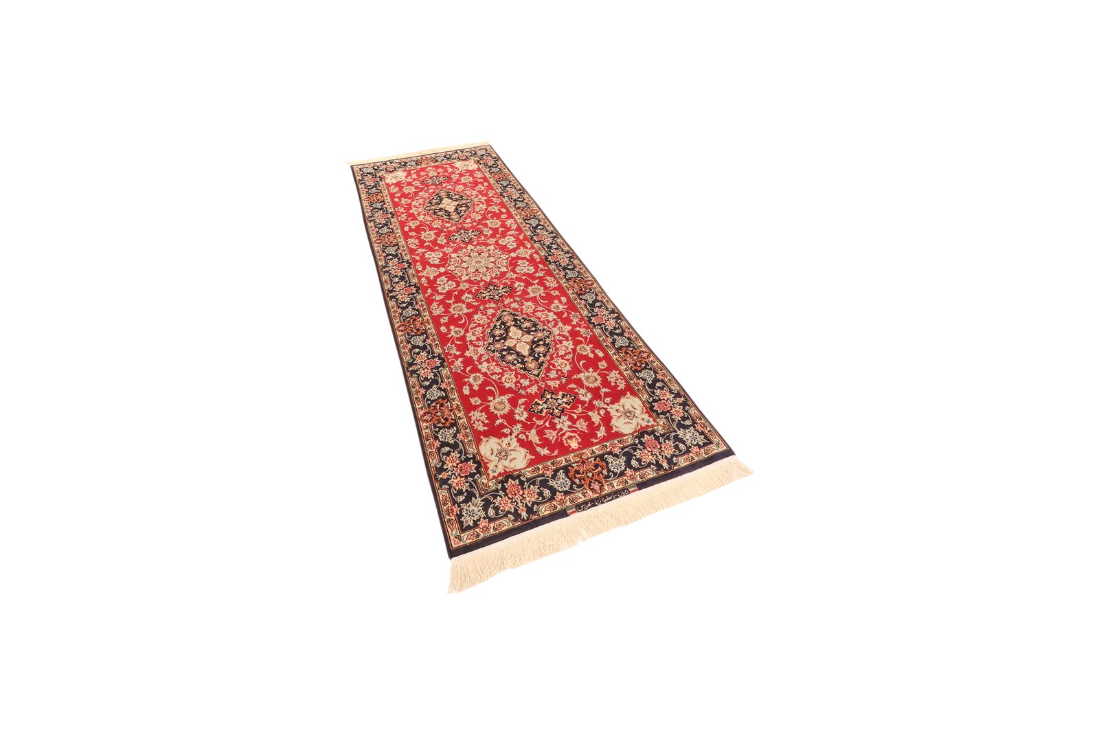 Isfahan — Hand-knotted, 80x220 cm, Red, 95% Schurwolle, 5% Seide | View 5