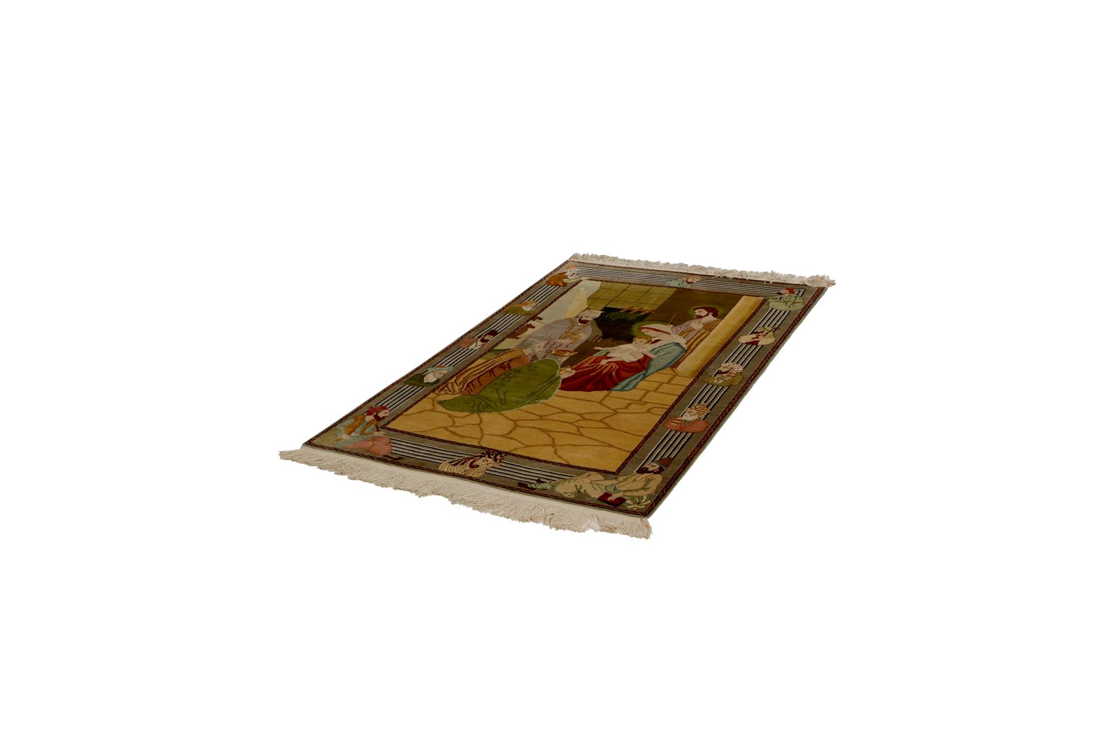 Tabriz Old — Hand-knotted, 95x144 cm, Beige, 100% Virgin Wool | View 5