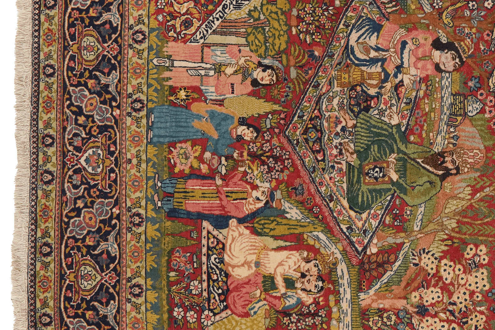 Tabriz Old — Hand-knotted, 140x205 cm, Red, 100% Virgin Wool | View 3