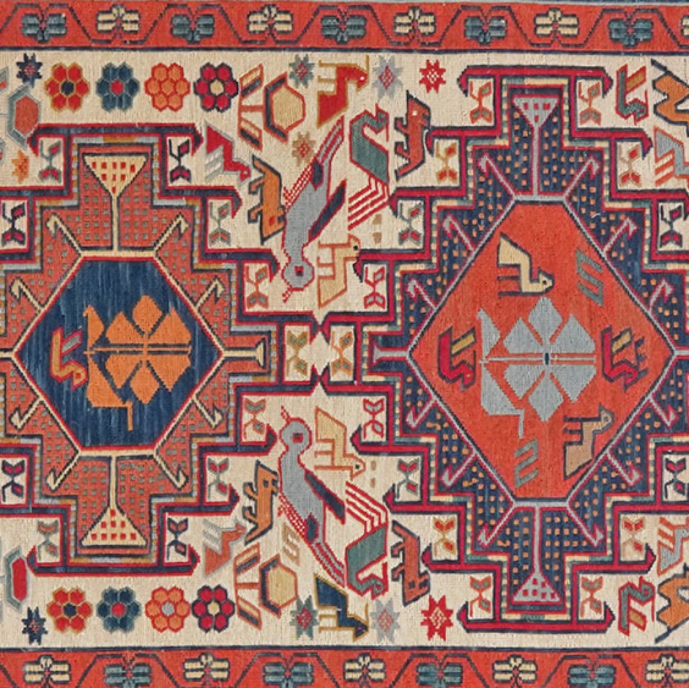 Sumak Shahsavan — Handmade, 79x95 cm, Beige, 100% Virgin Wool | View 4