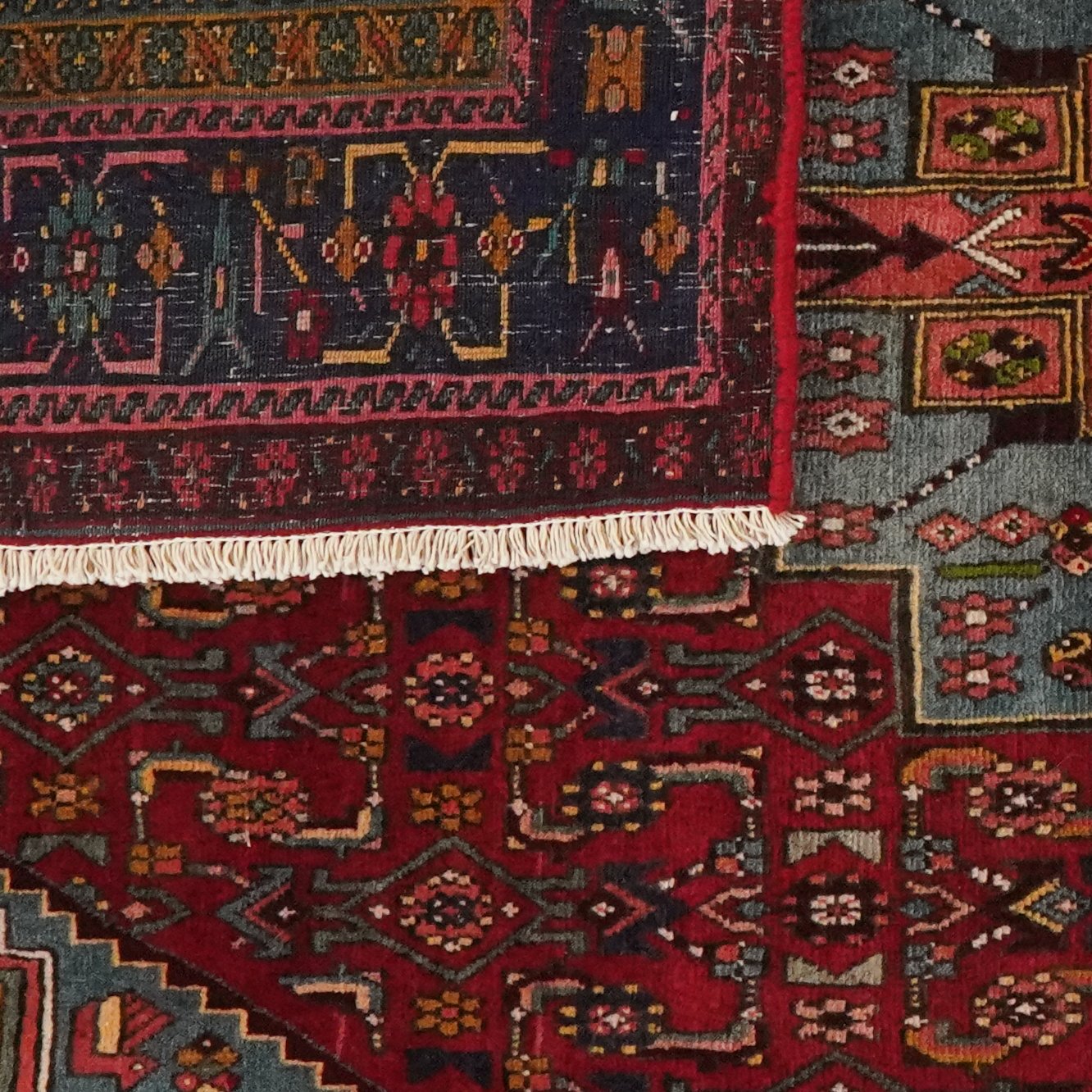 Bidjar — Hand-knotted, 130x201 cm, Red, 100% Virgin Wool | View 6