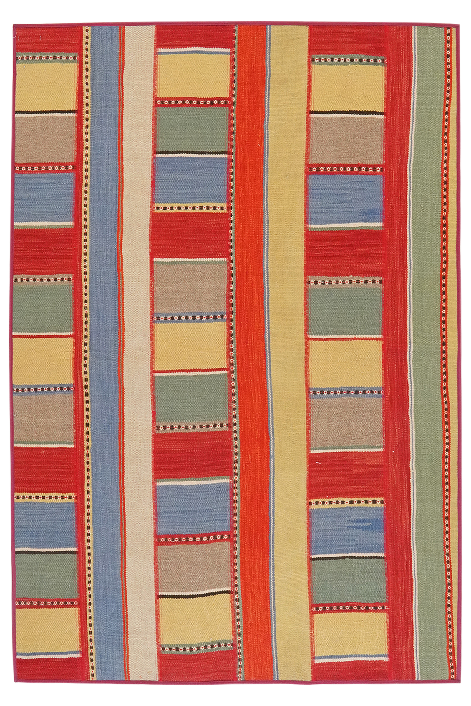 Kelim Tekkeh — Handgefertigt, 175x119 cm, Bunt, 100% Virgin Wool | Main view