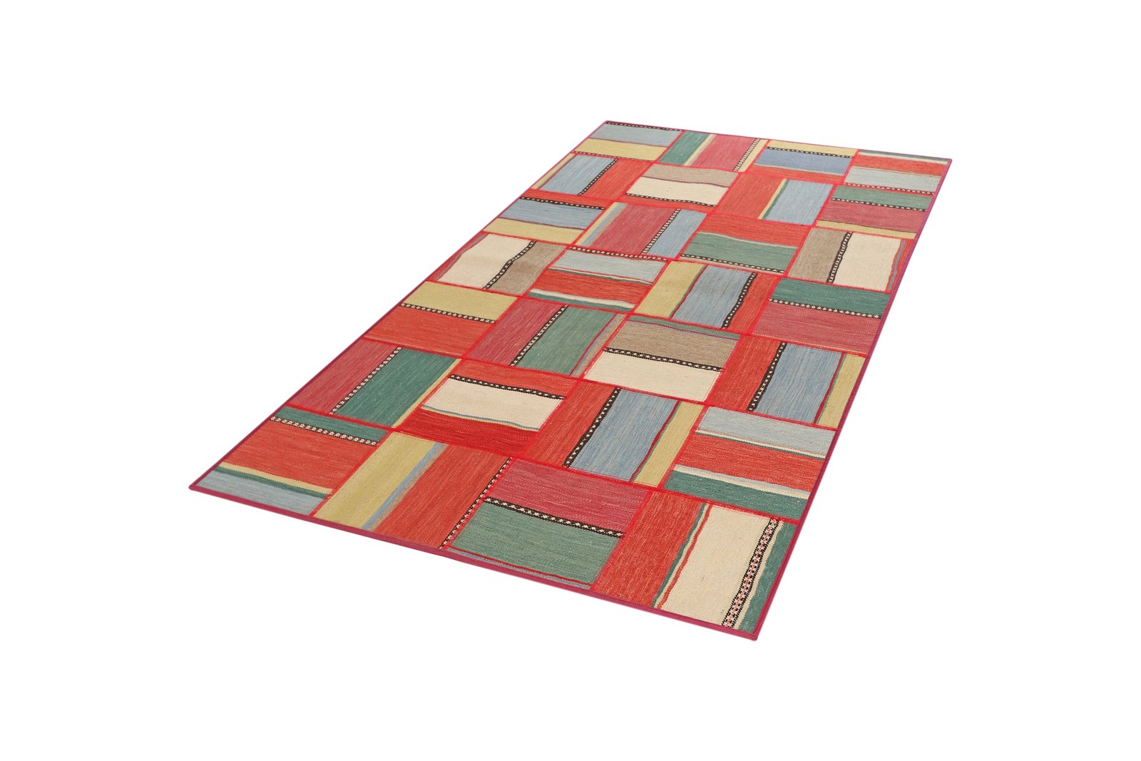 Kelim Tekkeh — Handmade, 120x209 cm, Multicolor, 100% Virgin Wool | View 5