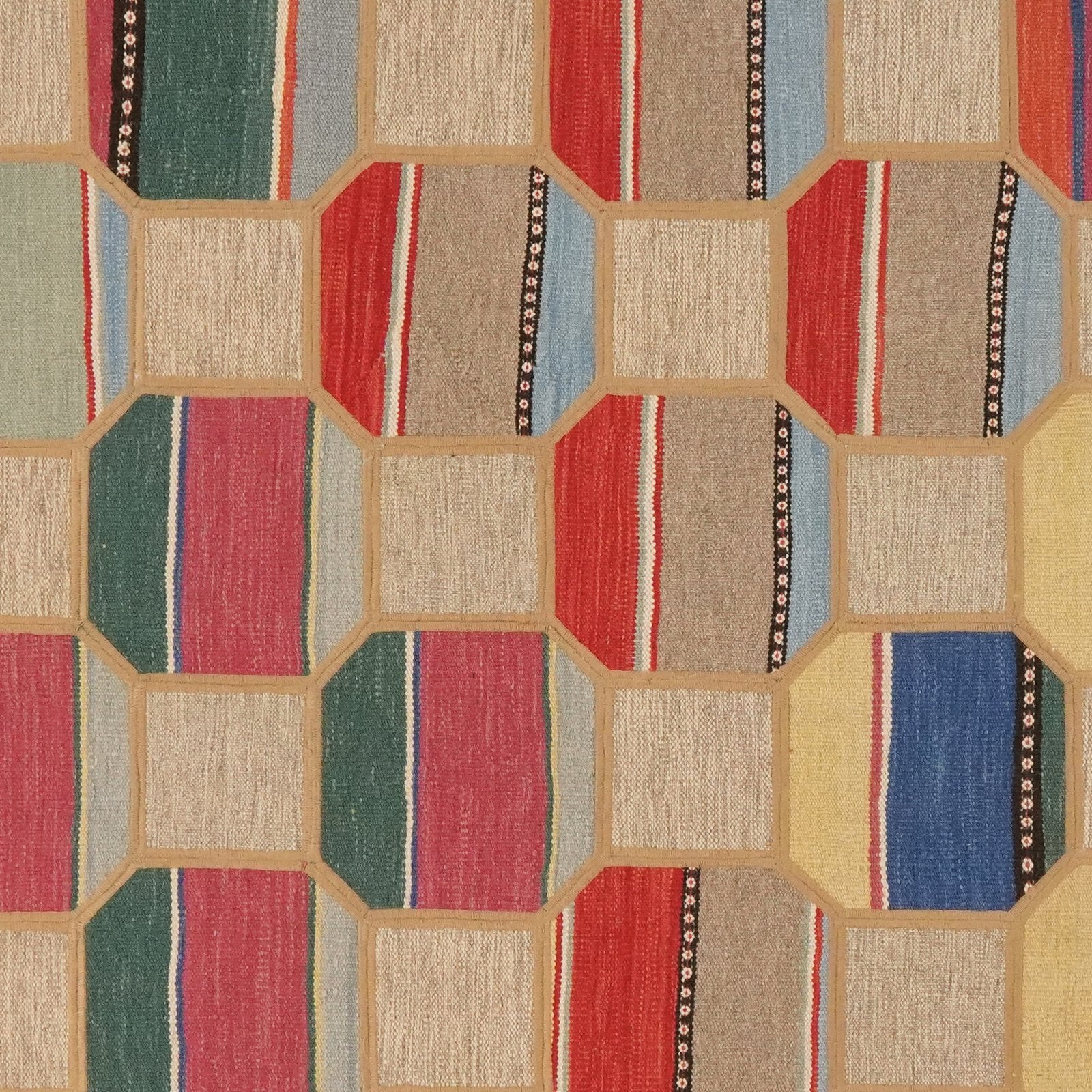 Kelim Tekkeh — Handmade, 160x237 cm, Beige, 100% Virgin Wool | View 4