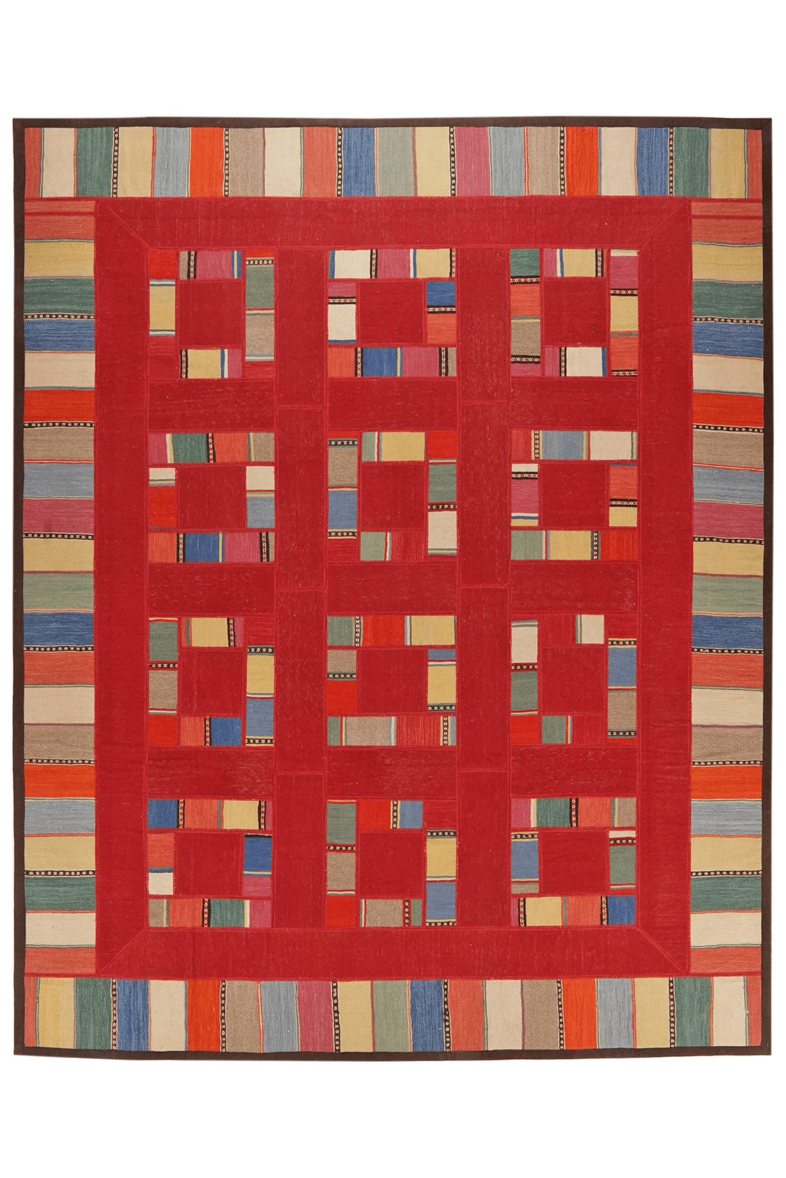 Kelim Tekkeh — Handmade, 229x286 cm, Multicolor, 100% Virgin Wool | Main view