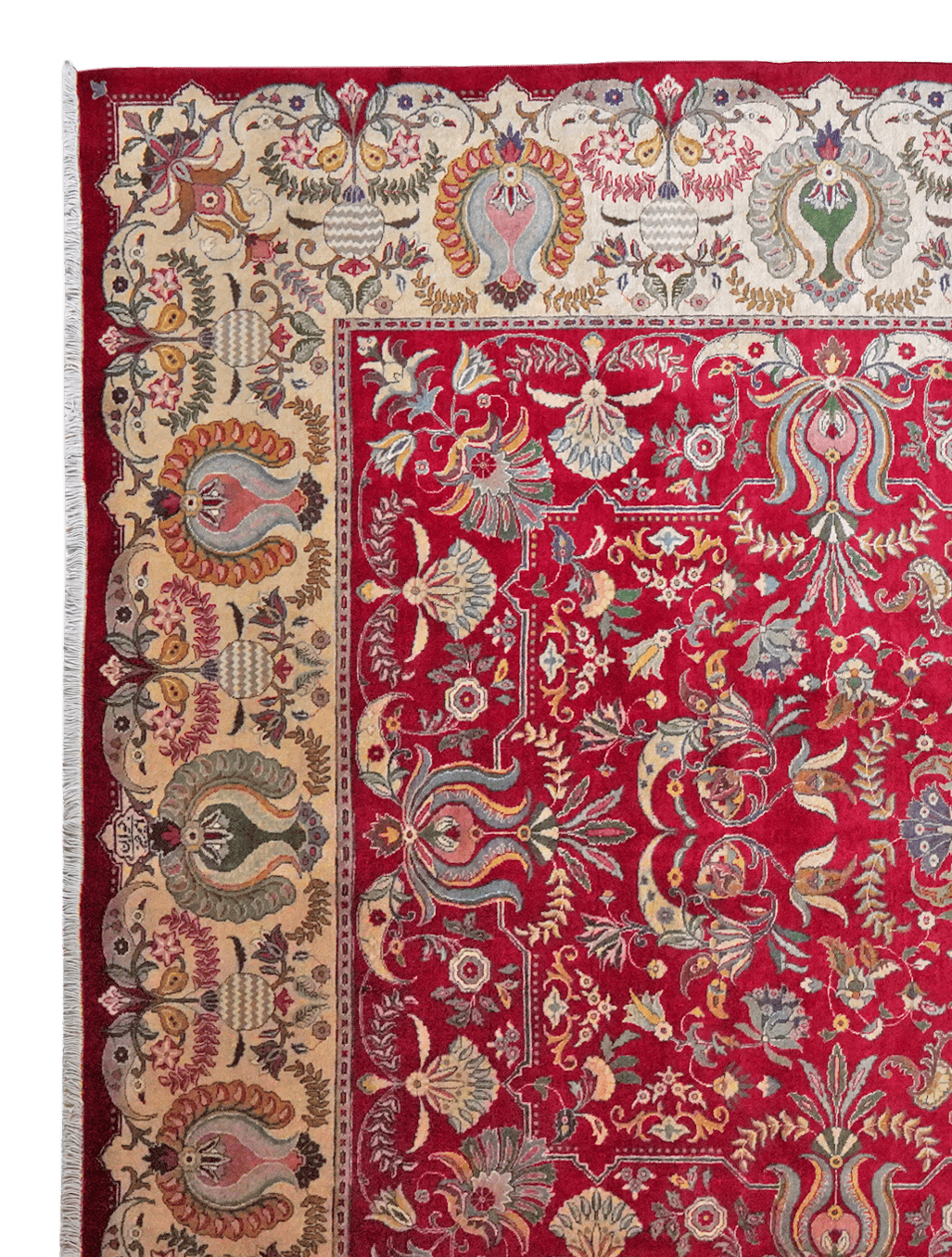 Tabriz Old — Hand-knotted, 295x393 cm, Red, 100% Virgin Wool | View 3