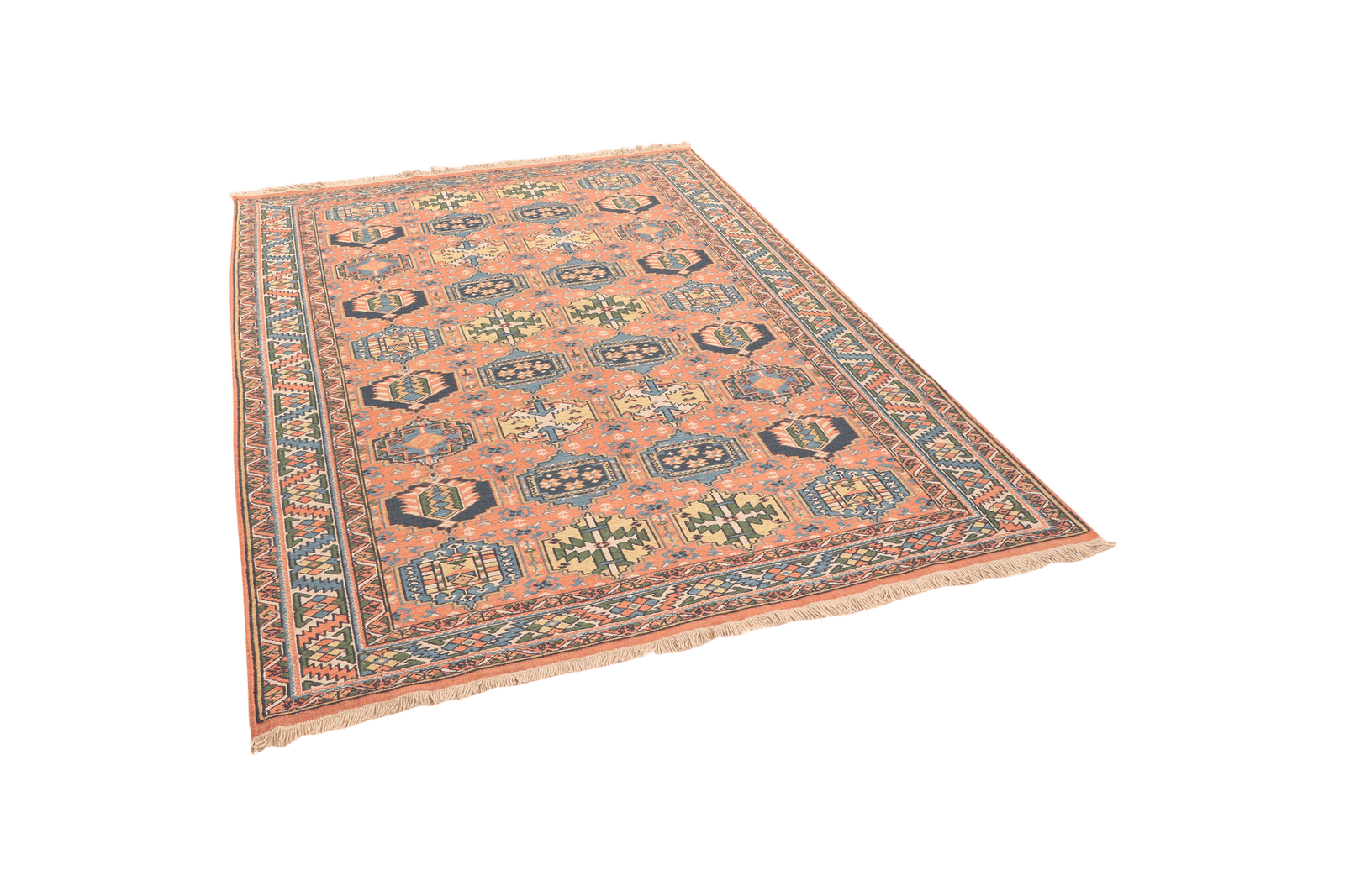 Sumak Shahsavan — Handmade, 145x180 cm, Orange, 100% Virgin Wool | View 5