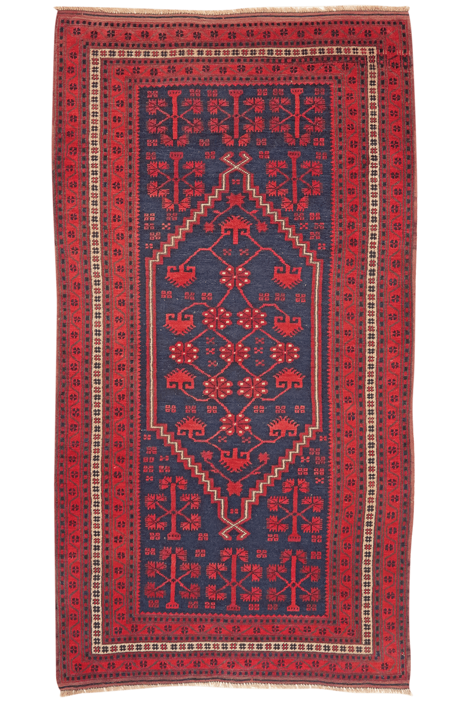 Yagdjibedir — Hand-knotted, 105x192 cm, Blue, 100% Virgin Wool | Main view