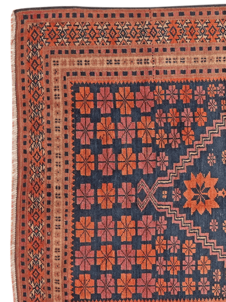 Yagdjibedir — Hand-knotted, 100x185 cm, Blue, 100% Virgin Wool | View 3