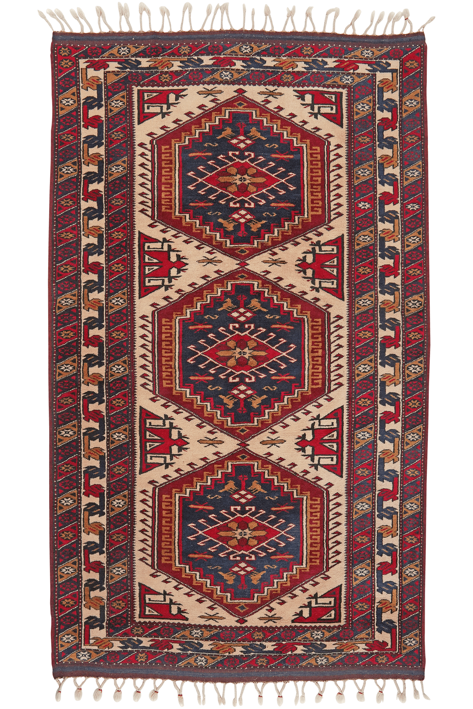 Yagdjibedir — Hand-knotted, 128x216 cm, Beige, 100% Virgin Wool | Main view
