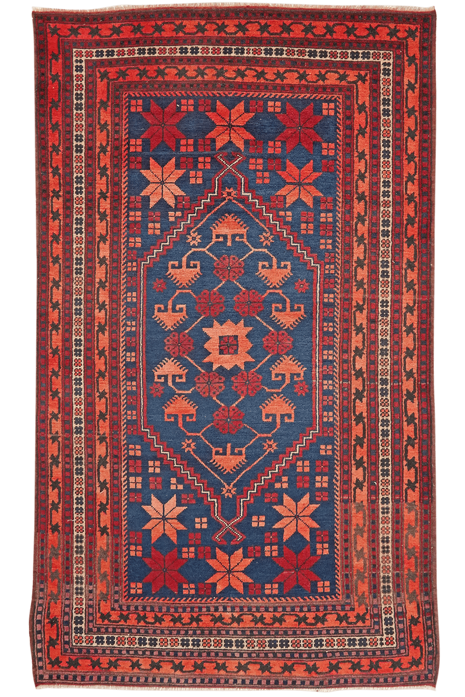 Yagdjibedir — Hand-knotted, 105x182 cm, Blue, 100% Virgin Wool | Main view